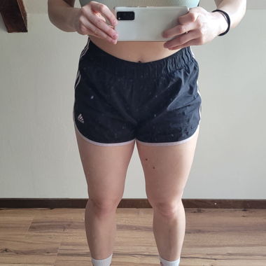 Black and white Adidas shorts