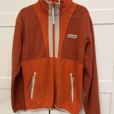 Columbia orange fleece jacket S