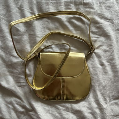 y2k/90s real vintage golden clutch crossbody bag