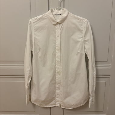 Blouse blanche à col arrondi