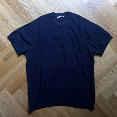 T-shirt in maglia Zara blu navy