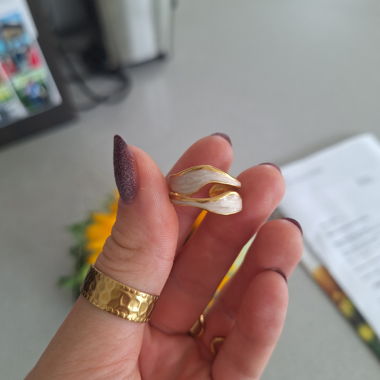Gold stainless steel ring