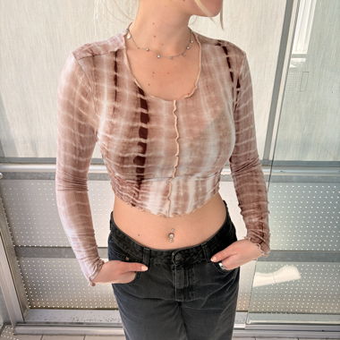 SHEIN Crop Top Langarm