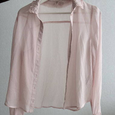 rosa durchsichtige Bluse