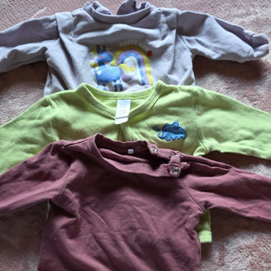3 Baby Langarmshirts Gr. 62