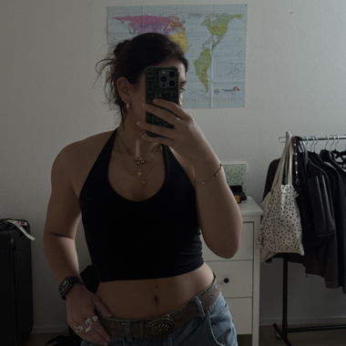 Black halter top