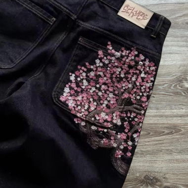 Pantaloni Baggy Fiori di Ciliegio