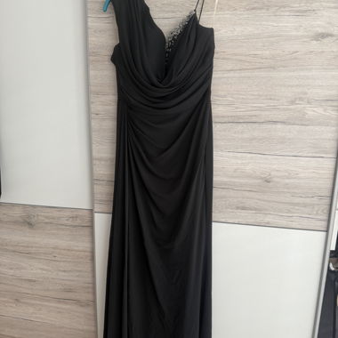Black Evening Dress with Rhinestones
