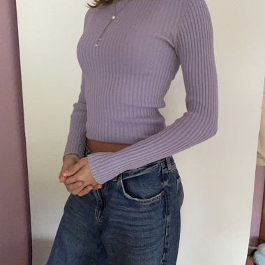 Maglia a collo alto maniche lunghe viola Armedangels