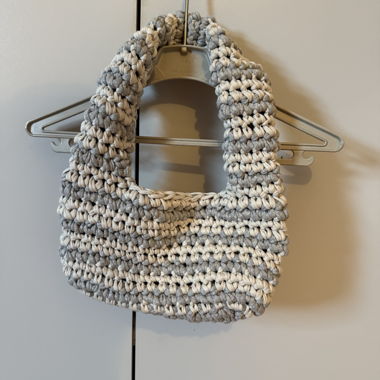 self made crochet handbag