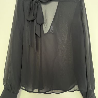 Transparente schwarze Bluse von H&M