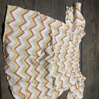 Schulterfreies, buntes Oberteil
