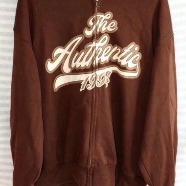 Braune Zip-Hoodie