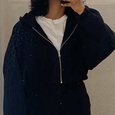 Cropped Zip Up Hoodie