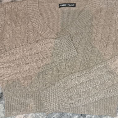 Top beige in lana taglia 36