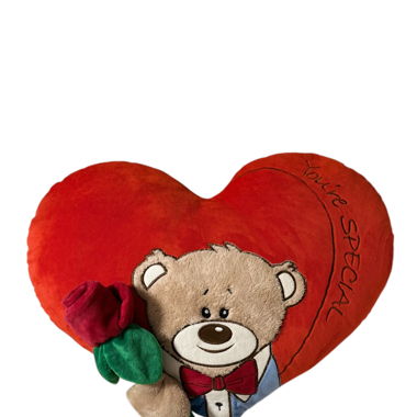 Herzkissen mit Teddy