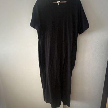 Vestito t‑shirt lungo nero