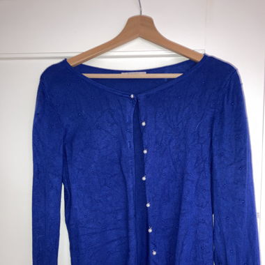 Blue cardigan