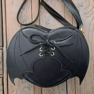 Gothic Black Crossbody Bag