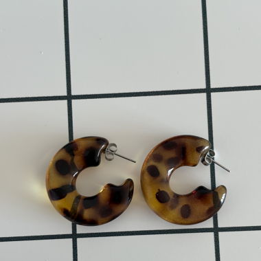 Hoop Earring Animalier #GANNI