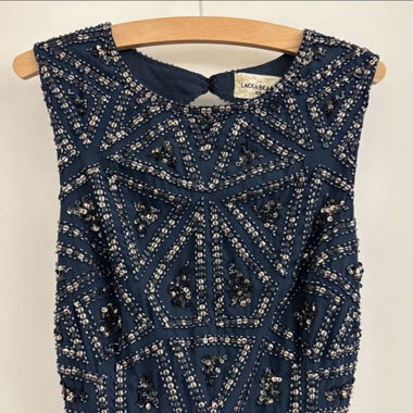 Blaues Paillettenkleid
