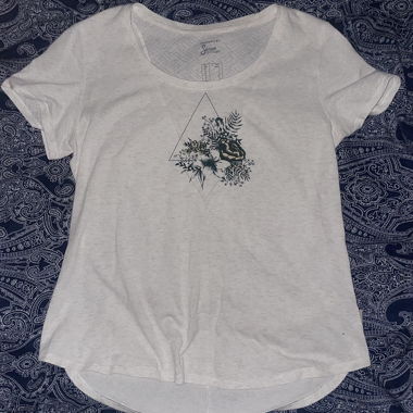 Weisses T-Shirt mit Print
