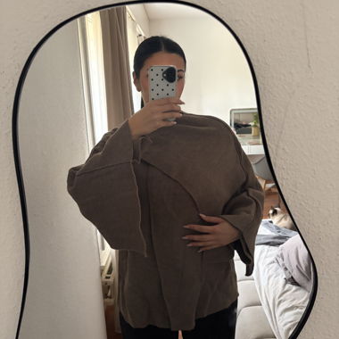 Veste cape poncho taupe 