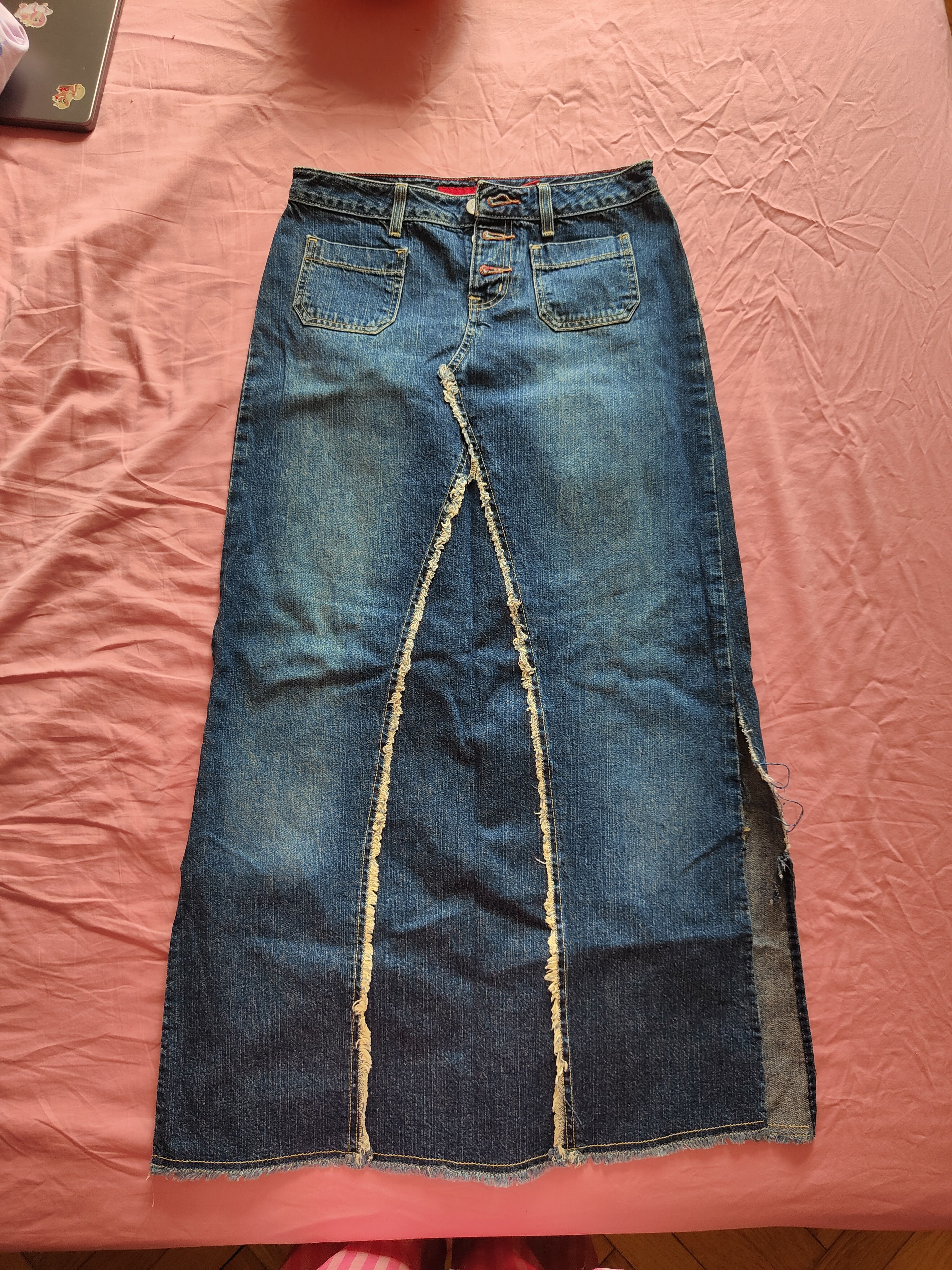 Jupe longue en jean Y2K