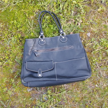 Large Black Leather Bag