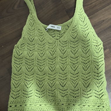 Haut en maille MNG vert