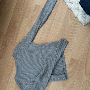 Grey long-sleeve top