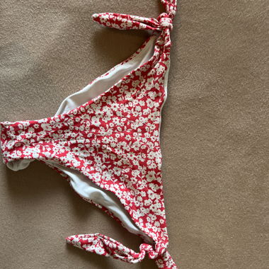 Bikini Hose Rot Geblümt