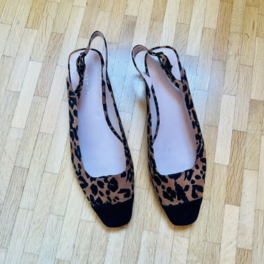Scarpe con tacco Topshop leopardate con cinturino