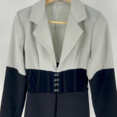 Blazer femme noir-gris