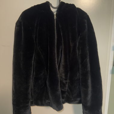 Black Teddy Jacket with Hood