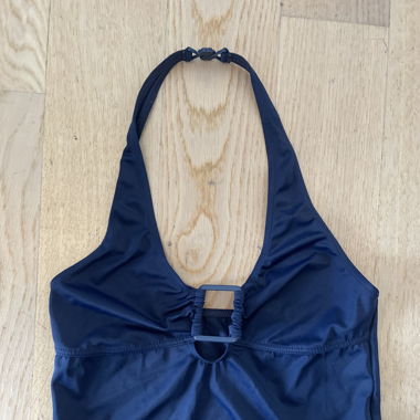 Y2k Vintage Neckholder-Blaues Tankini-Badetop