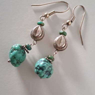 Boucles d’oreilles en pierre turquoise