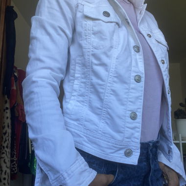 Benetton White Denim Jacket