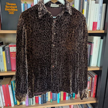 Vintage Leopard Velvet Shirt