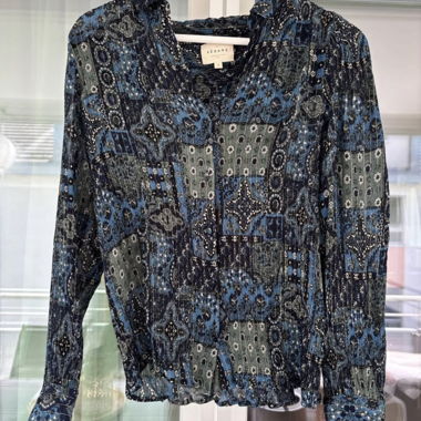 Sezane blue blouse size 36