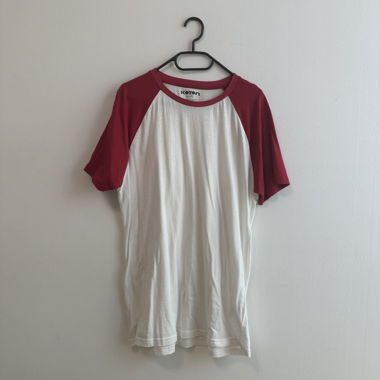 Classic Red and White Raglan Tee
