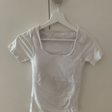 Lululemon Cropped T Shirt (with built in bra)