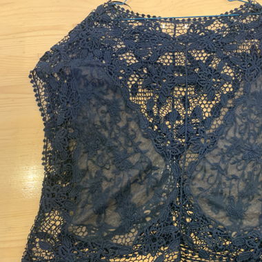 Lace blouse blue