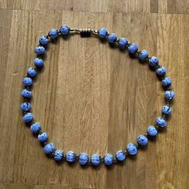 Vintage Murano Glass Bead Necklace millefiori
