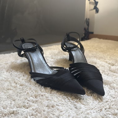 Black Heels with Ankle Strap