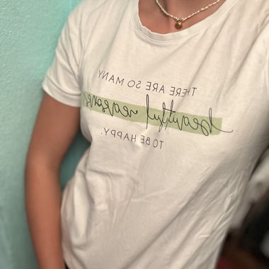 T-shirt blanc à imprimé