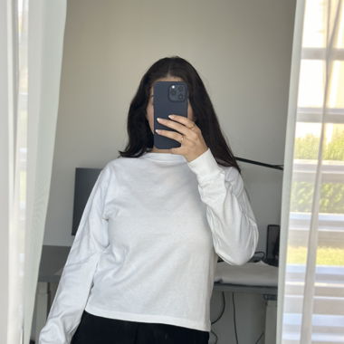 Weisser Pullover aus Baumwolle 