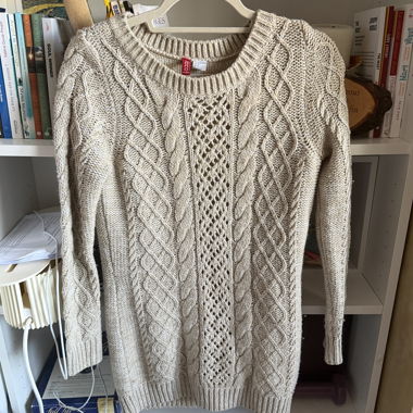 Pull en maille beige
