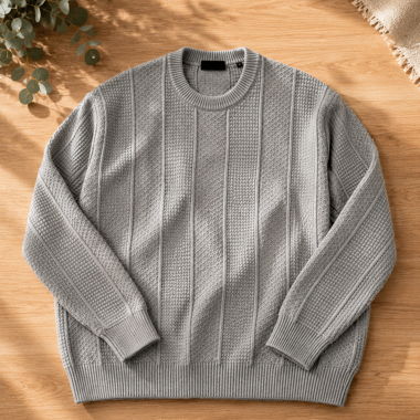 Maglione in maglia grigio