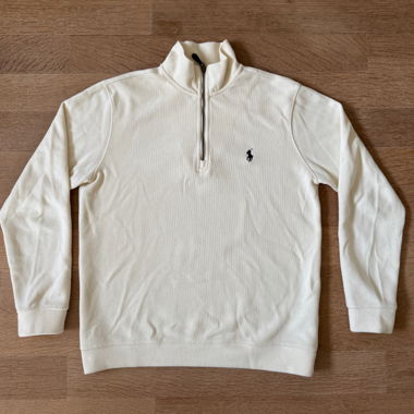 Polo Ralph Lauren pull quaterzip crème